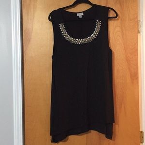 EEUC Avenue Black Tank Top Tunic - 14/16